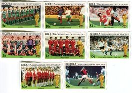Briefmarken "Fussball". St. Vincent