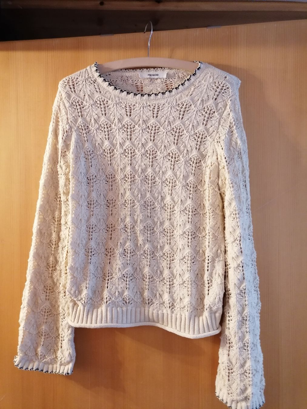 Maglioni & Felpe: Gehäkelter Pullover von Promod, Creme, Grösse S – Usato da Leuk-Stadt venduto da See_Lin