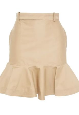 Jupe Sandro courte évasée beige taille 1 coton neuve