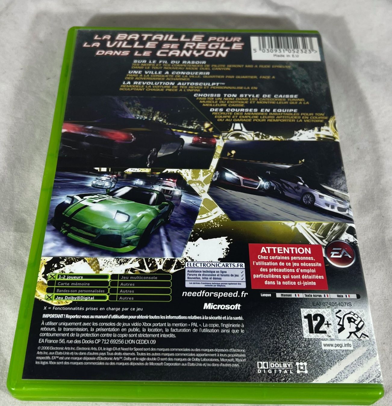Microsoft Giochi: jeu XBOX : Need for Speed Carbon – Usato da Biel/Bienne venduto da new-life 2