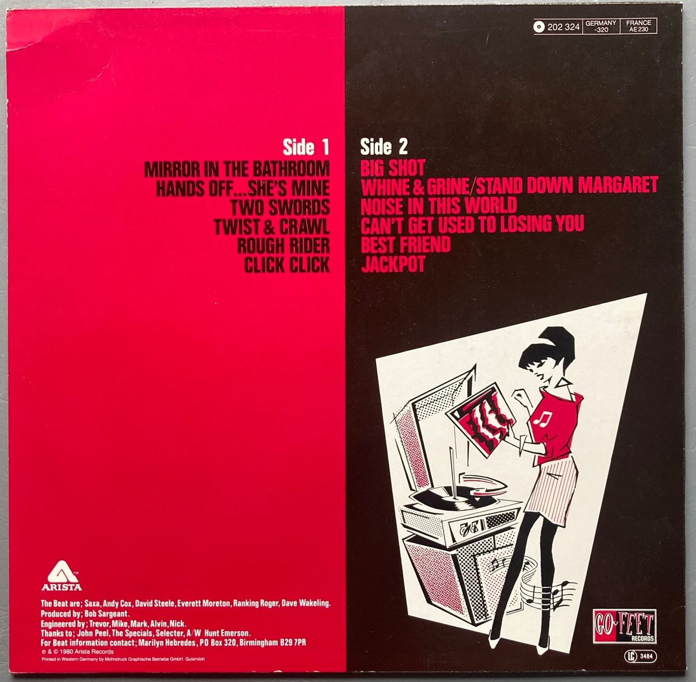 Schallplatten: THE BEAT - I JUST CAN'T STOP IT – Gebraucht aus Poliez-Pittet von Newtown-Records 1