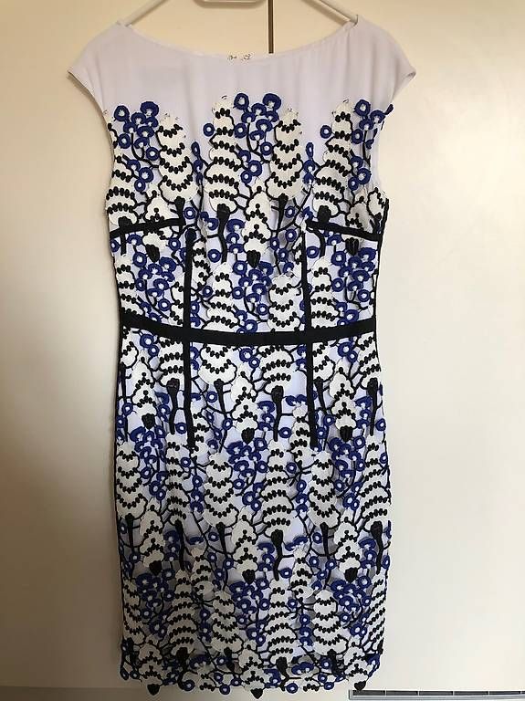 Talbot Runhof Vestiti: Kleid Talbot Runhof 38 blau weiss Spitze – Usato da Oberglatt ZH venduto da jul_nhy7