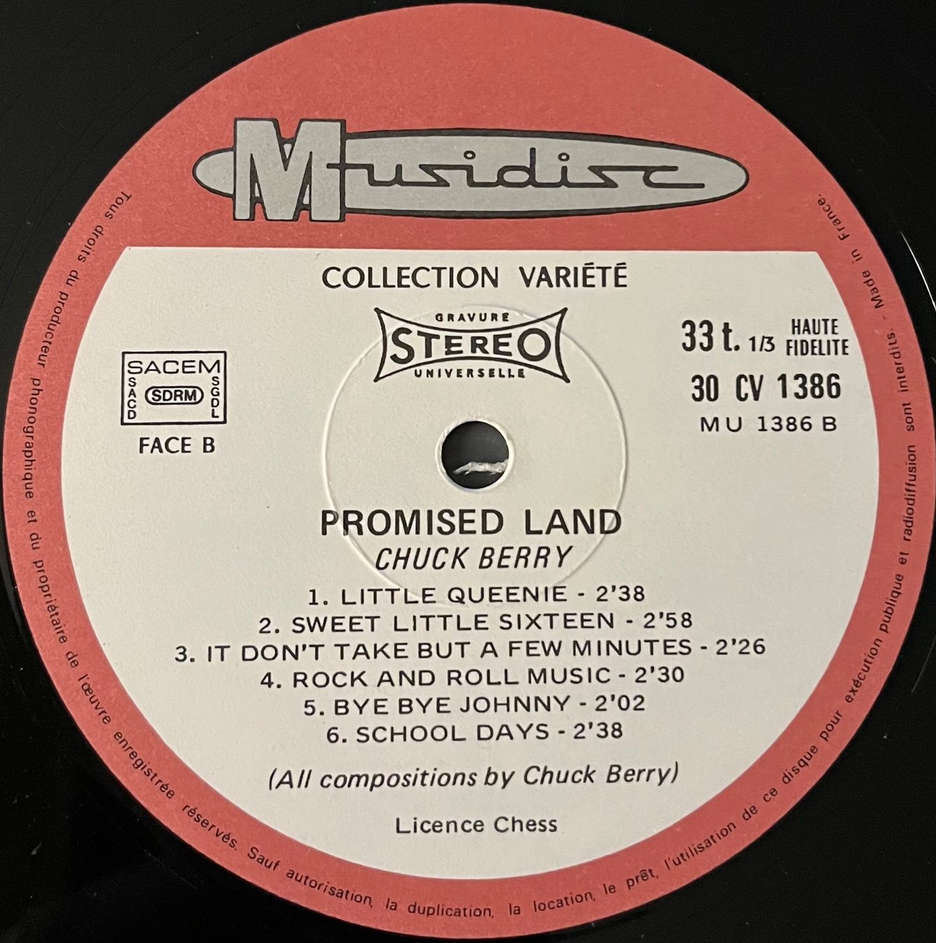 Dischi in vinile: CHUCK BERRY - PROMISED LAND - 33 Tours – Usato da Bussigny venduto da vinyl-pas-cher 3