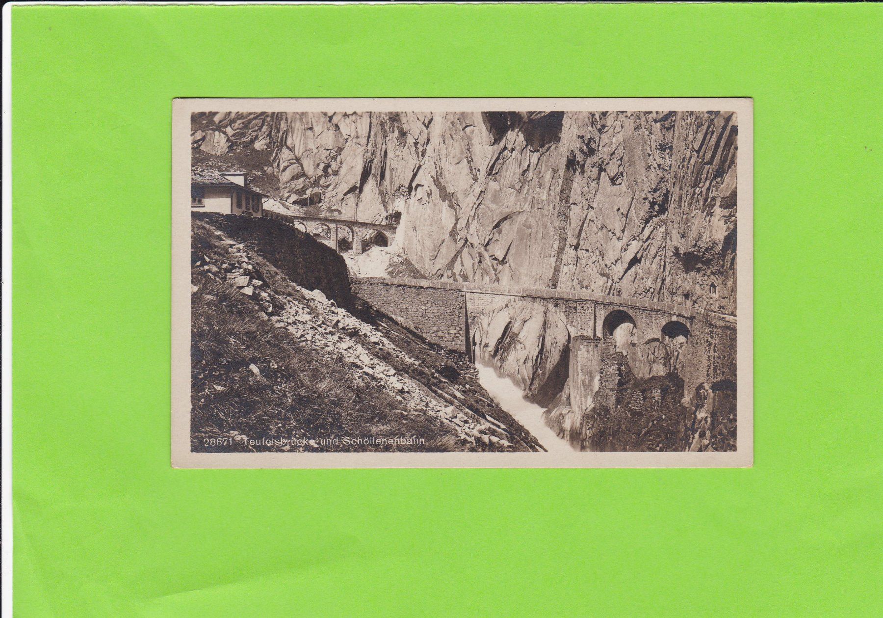 Cartoline postali: Teufelsbrücke-Schöllenenbahn – Usato da St. Peterzell venduto da neckertal