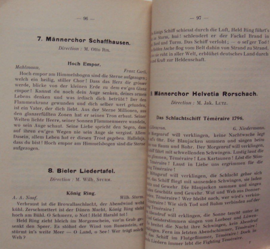 Libri: Sängerfest Neuchâtel 1912 Programmheft mit 128 S. – Usato da Bern venduto da Mattthias 6