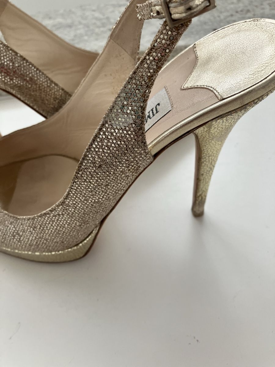 Jimmy Choo Scarpe da donna: Jimmy Choo Nova Glitter Slingback Metallic 39 – Usato da losone venduto da china06 3