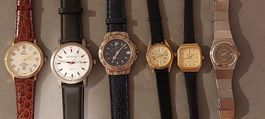 Lot2 -6 montres quartz Certina Newport, M.Tissot,Candino,ect