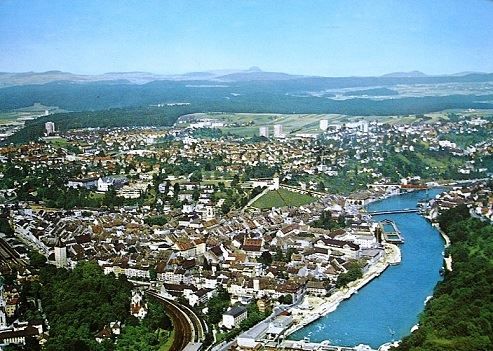 Cartoline postali: SCHAFFHAUSEN Flugaufnahme – Usato da Jona venduto da philajona