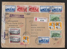 1944 Brief Winterthur-BELGIEN ZENSUR Frankat. speziell b 1.-