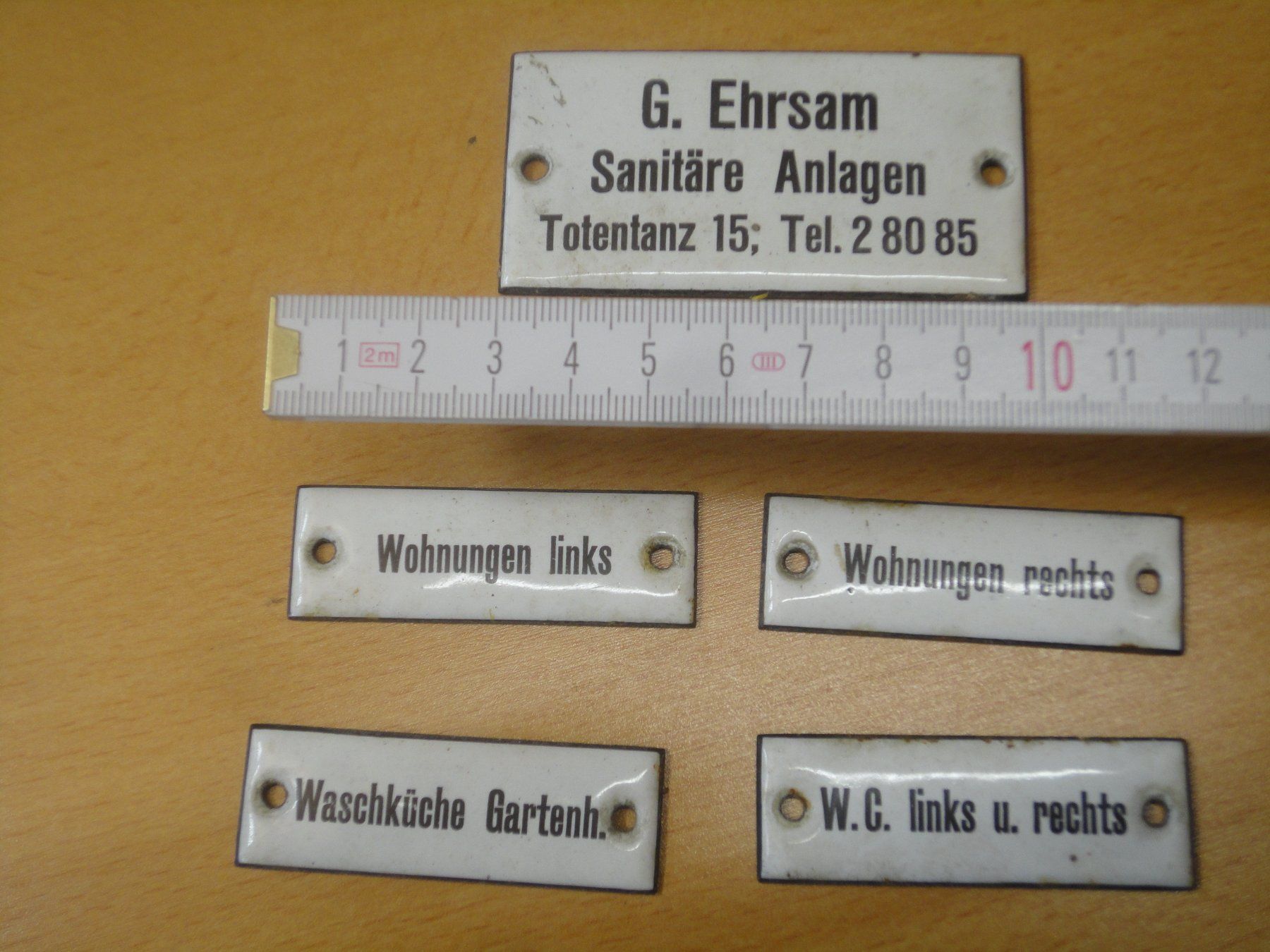 Schilder: Emaille Schilder eines alten Hauses Basel – Gebraucht aus Gelterkinden von Gimbo2 2