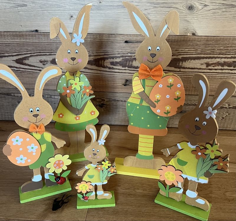 16er Set Holzdeko-Anhänger Blumen & Herzen – Frühling & Ostern, 15,5 Cm, FSC-zertifiziert, Bunt Holzanhänger Blumen & Herzen