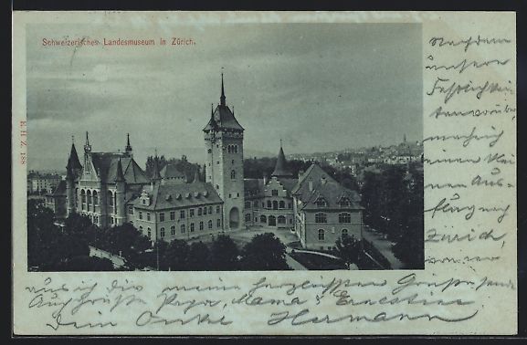 Cartoline postali: Mondschein-AK Zürich, Das Schweizerisch – Usato da Berlin venduto da bartko-reher