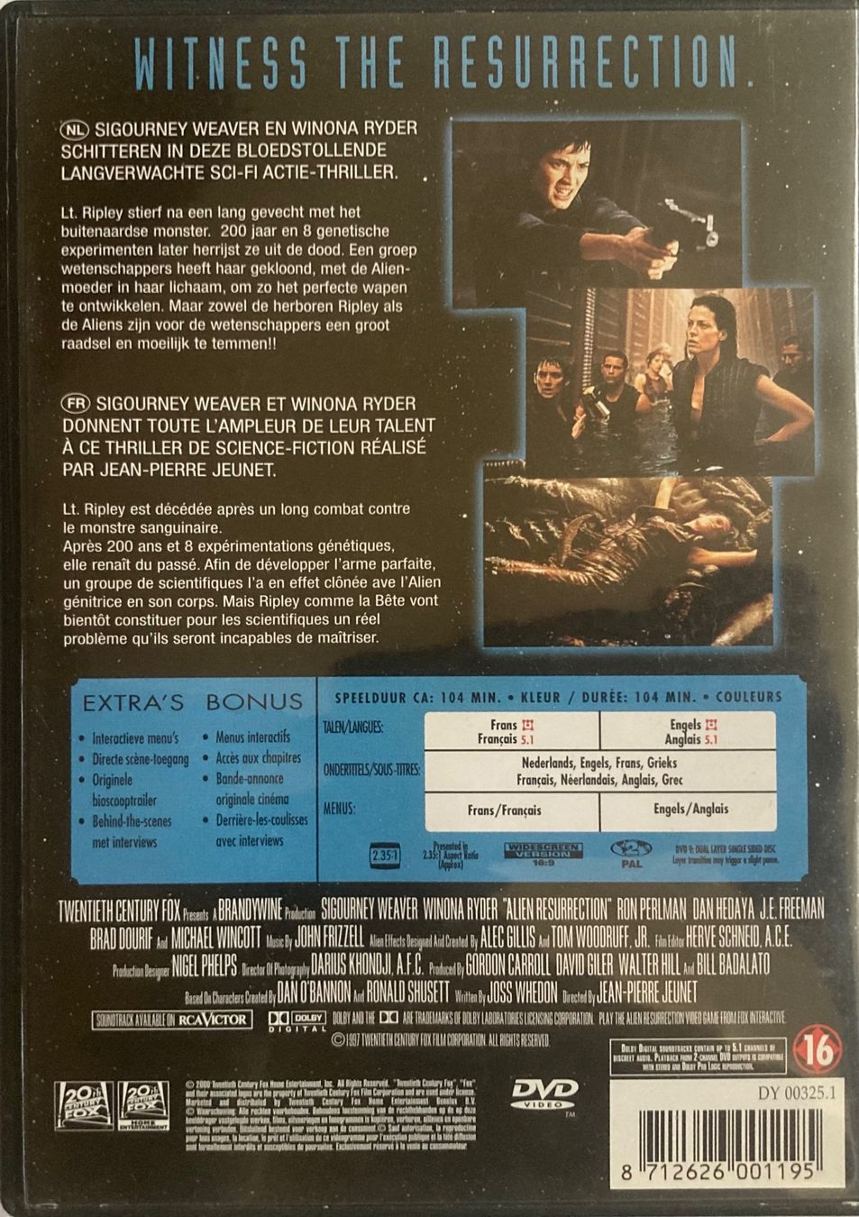 Alle DVDs: ALIEN (RESURRECTION) – Gebraucht aus Poliez-Pittet von Newtown-Records 1