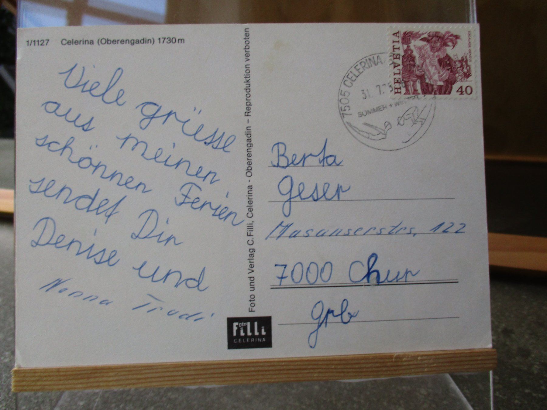 Cartes postales: Celerina Ober Engadin Postkarte  3 – D'occasion à Felsberg par sanwill 1