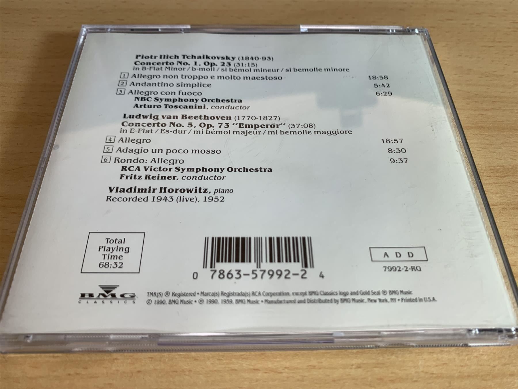 CD: Tchaikovsky / Beethoven Concerto Nr. 1/5 – Usato da Rikon im Tösstal venduto da Alpenmutz 1