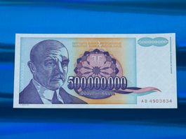 Belgrad 1993 - Jugoslawien - 500000000 Dinara UNC - Cvijić