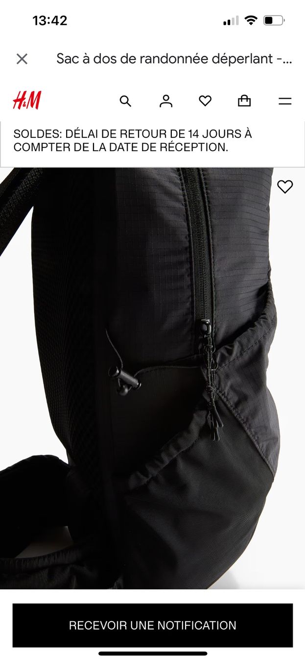 H&M Zaini: SAC À DOS DE RANDONNÉE DÉPERLANT – Nuovo (secondo la descrizione) da Lugnorre venduto da jul_lnh6 2
