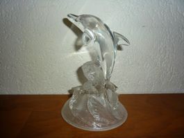 Kristallglasfigur Delphin Cristal d'Arques Frankreich