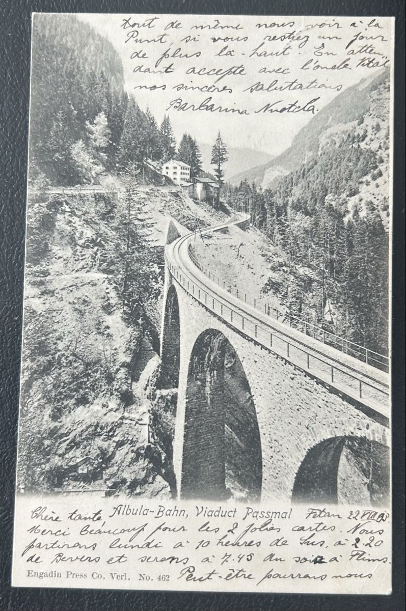 Cartoline postali: Albulabahn Viadukt Passmal  – Usato da Horw venduto da Tellbub