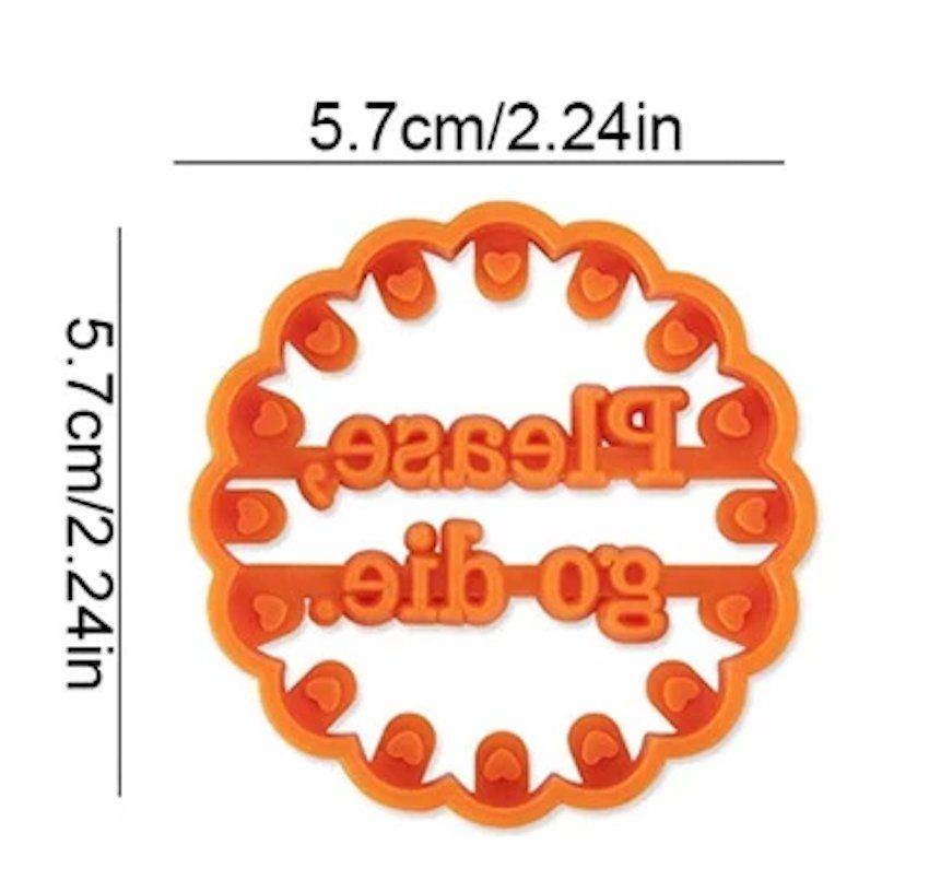 Teglie da forno: Fieser Spruch Guetzliausstecher / Ausstechform mit Stempel – Nuovo e nell'imballaggio originale da Berg am Irchel venduto da Zweiti_Chance 1