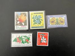 Lot div. Länder Orchideen/Blumen     ** (5130)