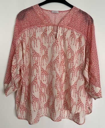 Bluse RIANI Giraffenmuster rosa Grösse 46 