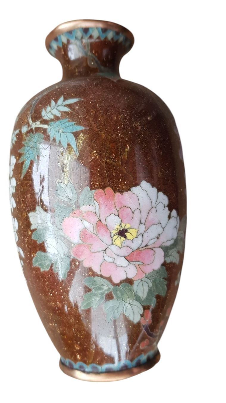 Vasen & Gefässe: Vase Japan antik Emaille Cloisonneé – Gebraucht aus Mörschwil von antiksalon21 5