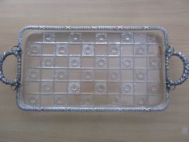 Grosse Serviertablar-Leopoldo Janesich um 1900-Silber