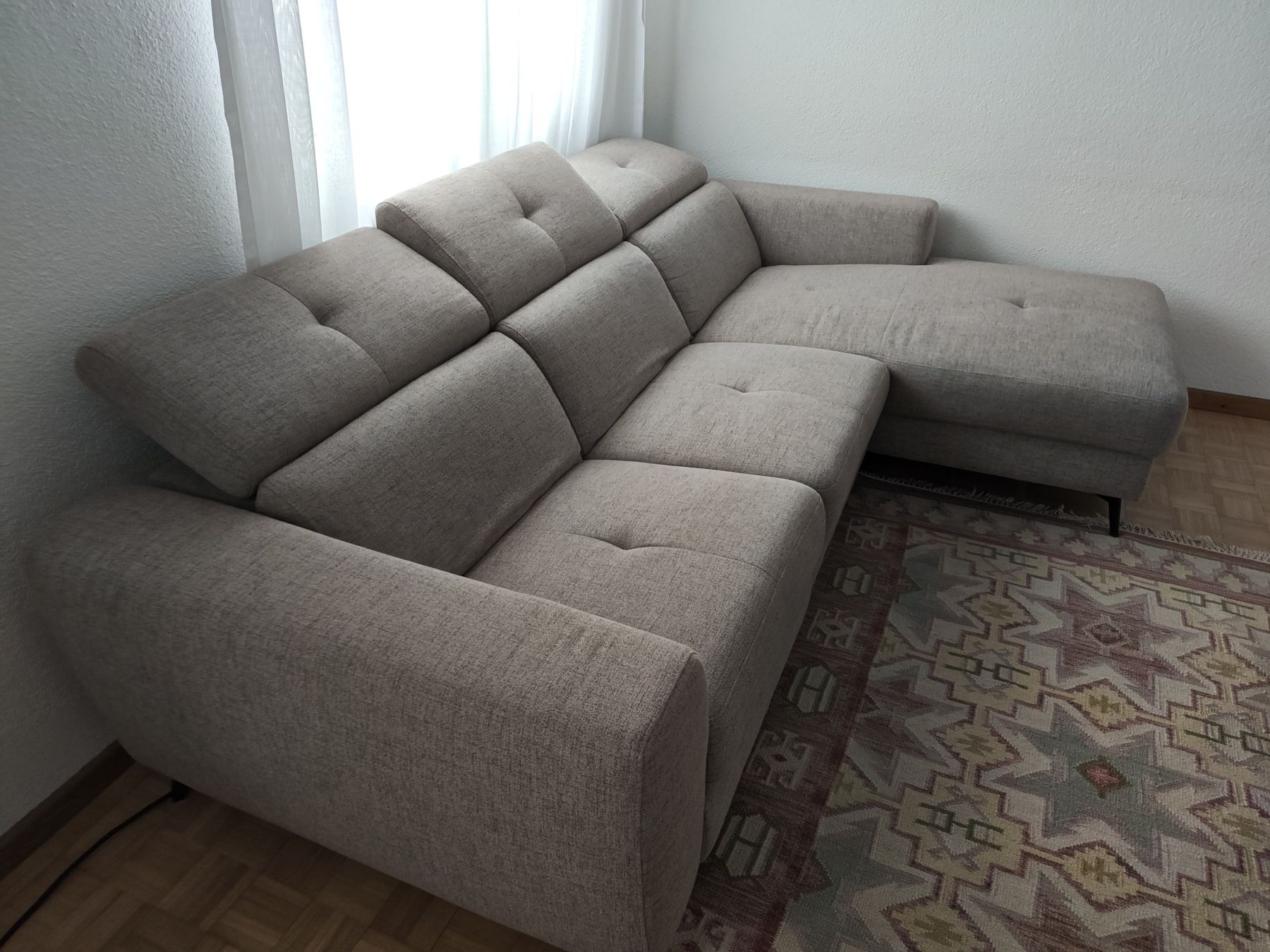 Divani: Ecksofa Rec. rechts, Stoff hellbraun – Usato da Muhen venduto da MizaqN 2
