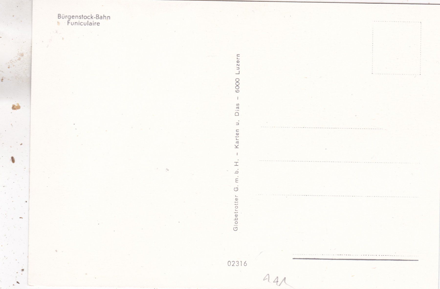 Cartoline postali: Bürgenstock Bahn – Usato da Herisau venduto da Lisegrat2008 1