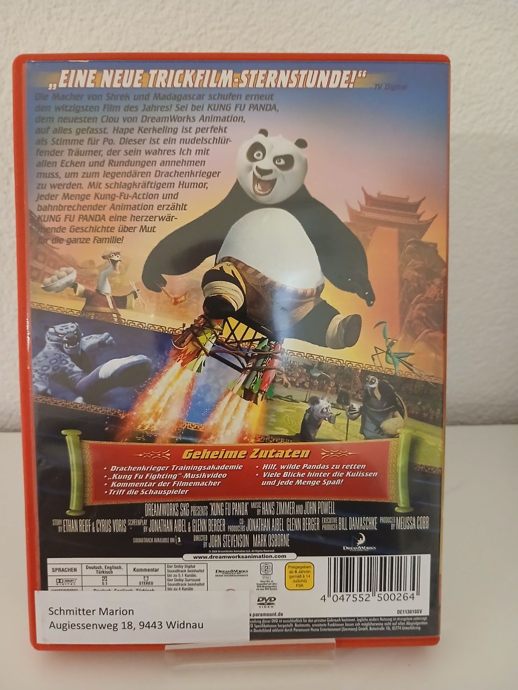Tutti i DVDs: Kung Fu Panda – Usato da St. Margrethen SG venduto da SamusAran 1