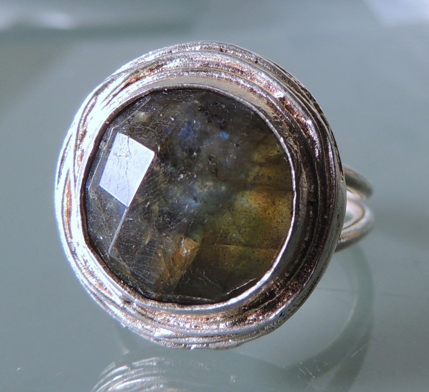 Anelli: TARA STYLE Silber 925 Fingerring mit Labradorit – Nuovo (secondo la descrizione) da Waldenburg venduto da schaller707 2
