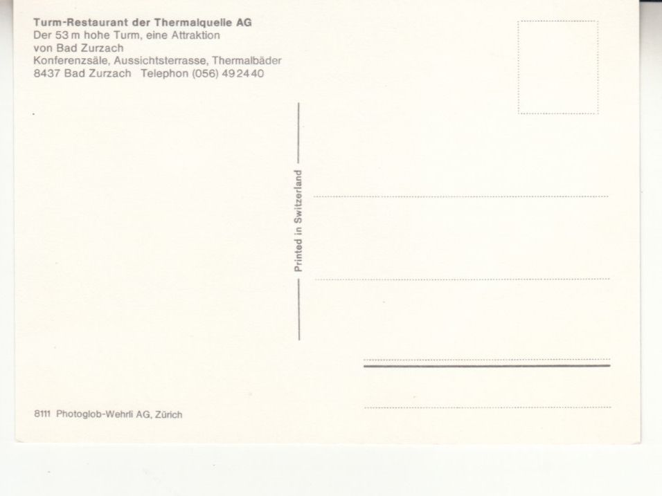 Ansichtskarten: Zurzach ca. 1970 – Gebraucht aus Bürglen TG von StampGraf 1