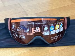 Salomon Skibrille Orange, Top Zustand, S1-S3 Linsen ⛷️