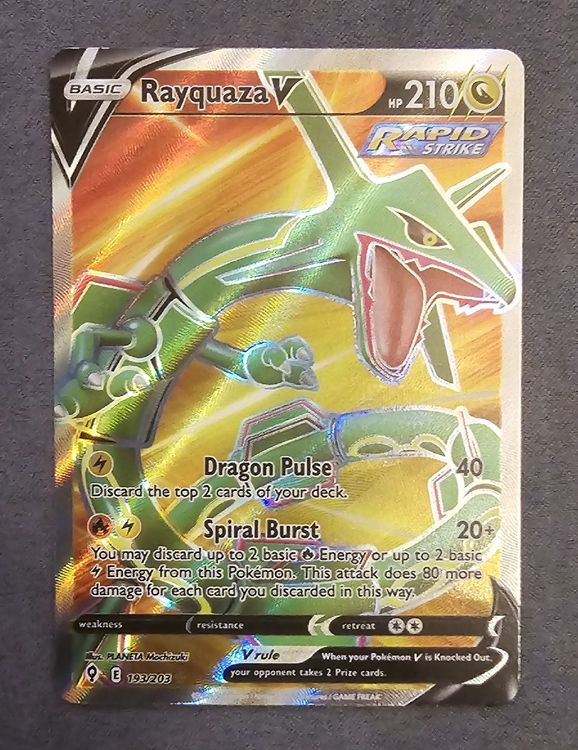 Rayquaza V (193/203) [Sword & Shield: Evolving Skies] Pokemon Rayquaza V  Evolving Skies 193/203 Englisch (Gebraucht) in ...