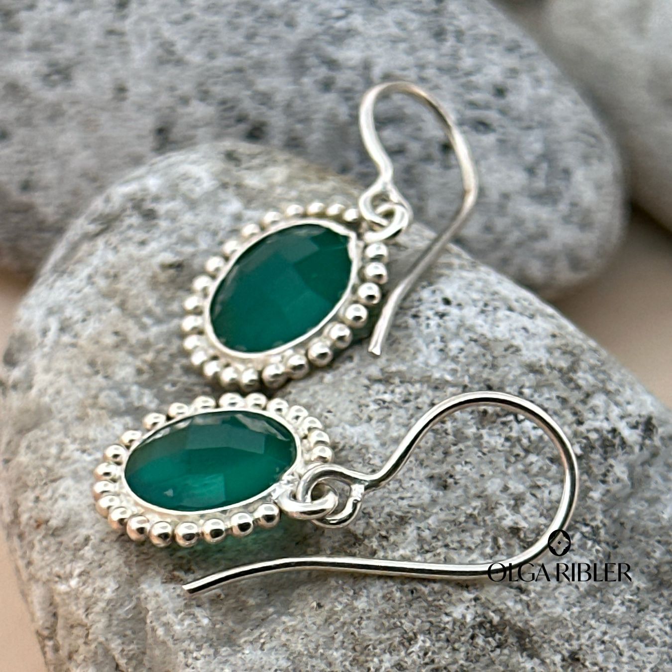 Olga Ribler Ohrringe & -stecker: Ohrhänger - grüner Onyx - Silber 925 – Neu (gemäss Beschreibung) aus Luzern von Schmuckoutlet 6