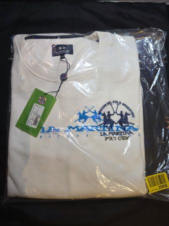La Martina Herren Sweatshirt Pullover Off-White Gr. 3XL NEU