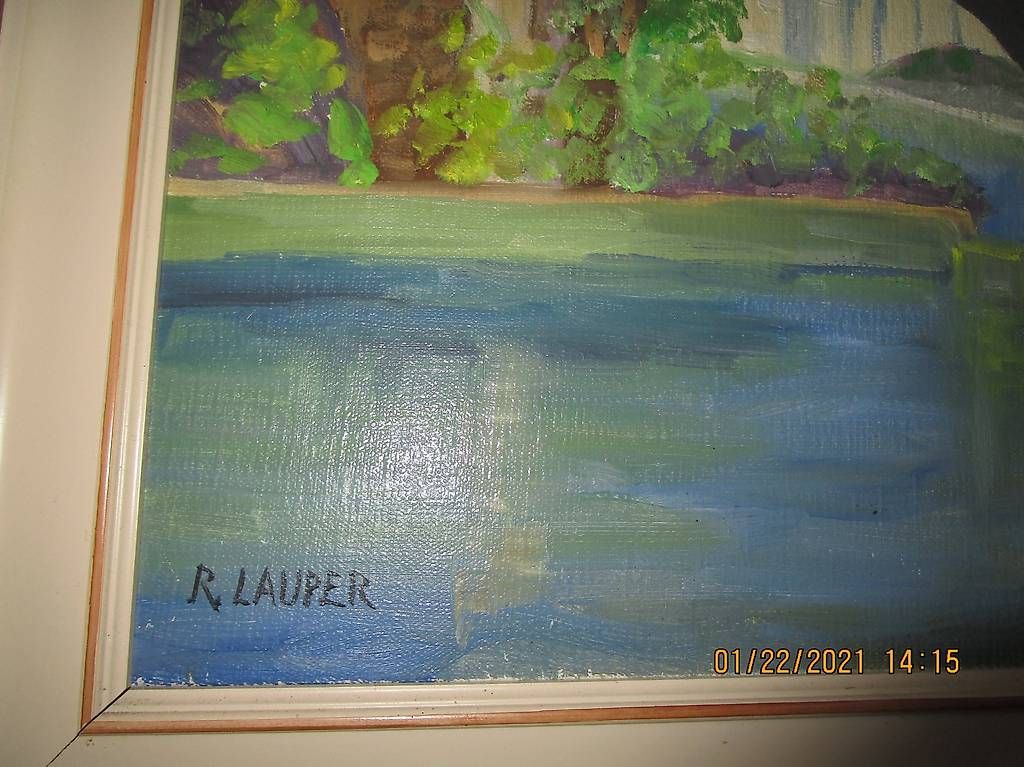 Dipinti: Tableau La Sarine par Robert Lauper – Usato da Cheyres venduto da Capitain 1