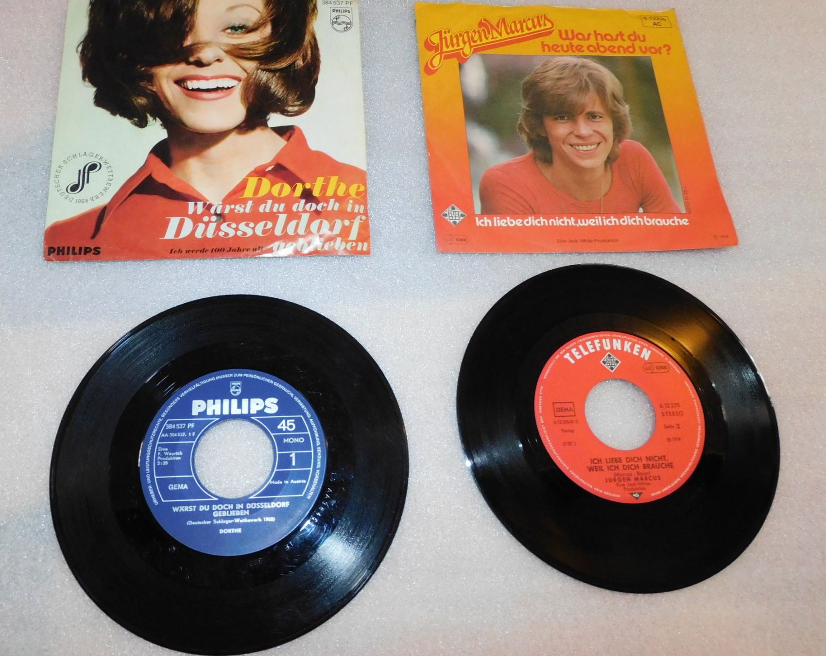 Schallplatten: Single Schlager - Dorthe - 1968  Single Jürgen Marcus - 1978 – Gebraucht aus Sursee von 76