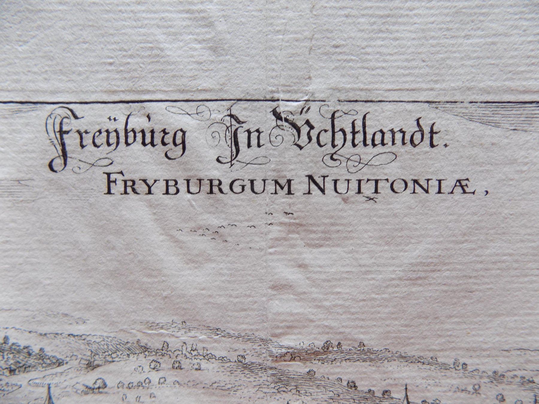 Incisioni: Fribourg Freiburg von Merian – Usato da Risch venduto da Rischli15 3