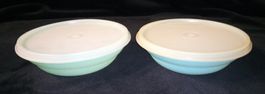 2 TUPPERWARE Schüssel Salatschüssel mit Deckel Grün + Blau