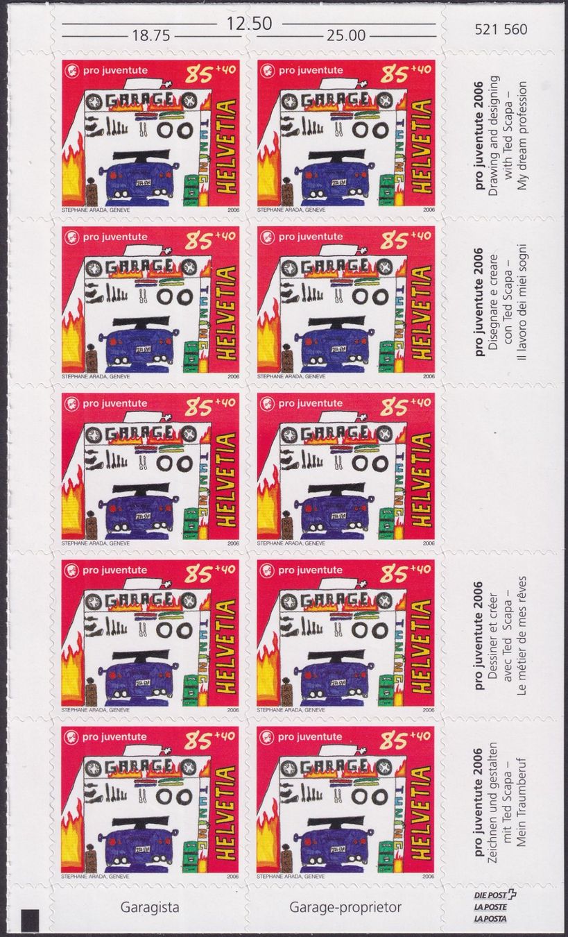 Tutti i francobolli: 2006, J382B, Halbbogen mit Rand postfrisch **, Kat: 100.- – Usato da Sursee venduto da Luzernerraute