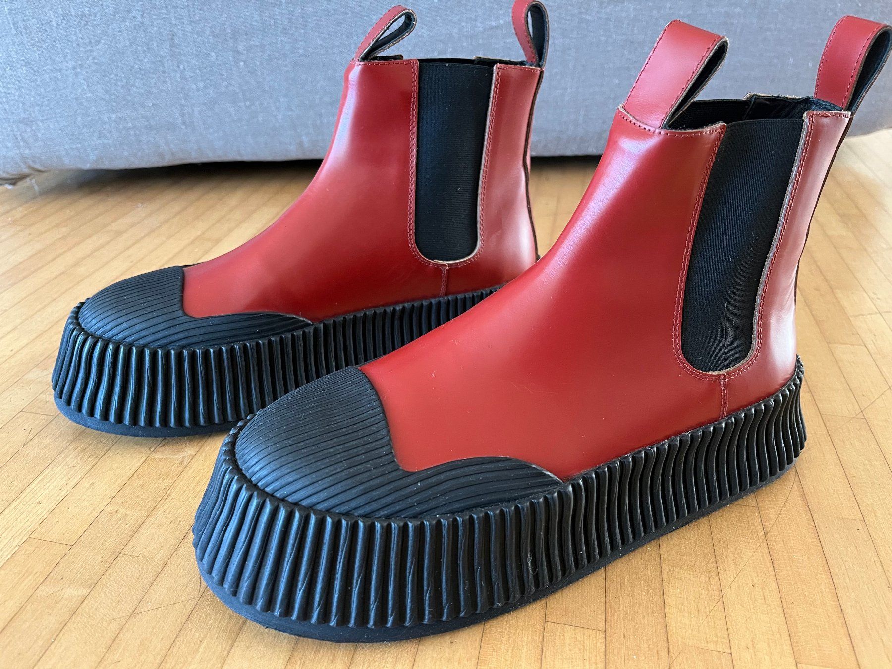 Jil Sander Scarpe da donna: Jil Sander Ankle Boots, Rot, Gr. 39 – Usato da Zürich venduto da debokarina