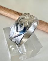 Silberschmiede Ring 925 skulpturales Design Vintage Gr 58