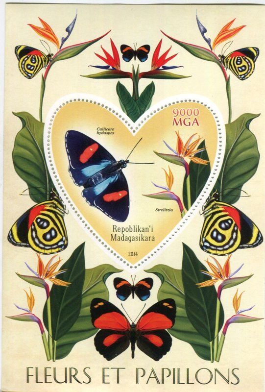 Tous les timbres: Block "Schmetterlinge". Madagaskar. – Neuf avec emballage d'origine à Basel par Butsch5