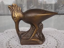 Alte begehrte BAG TURGI Bronze Sammelfigur Vogel *Wiedehopf*