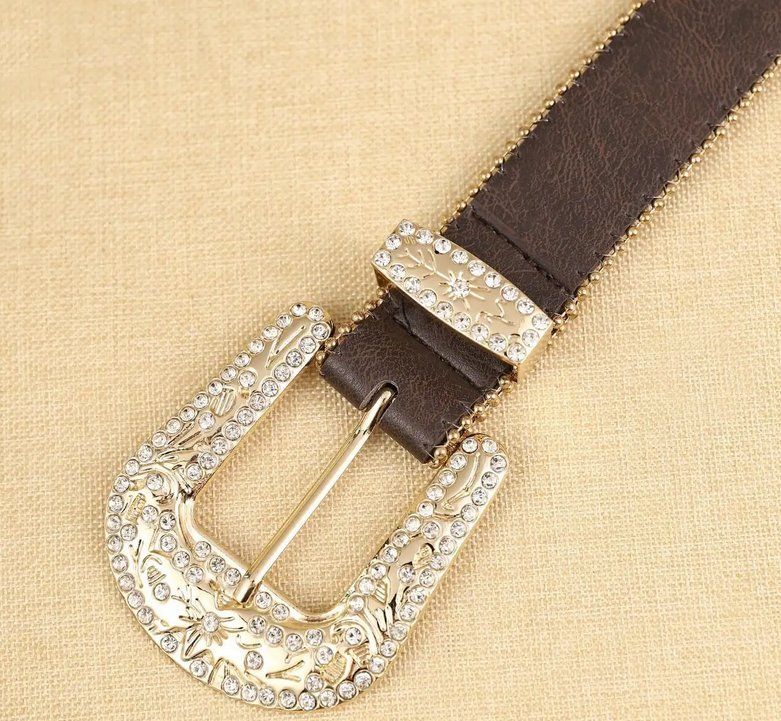 Cinture: Brauner böhmischer PU-Ledergürtel – Nuovo e nell'imballaggio originale da Lausanne venduto da FASHION-WORLD-SHOP 3