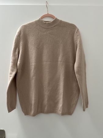 COS Damen Pullover 100 Prozent Wolle beige Grösse S