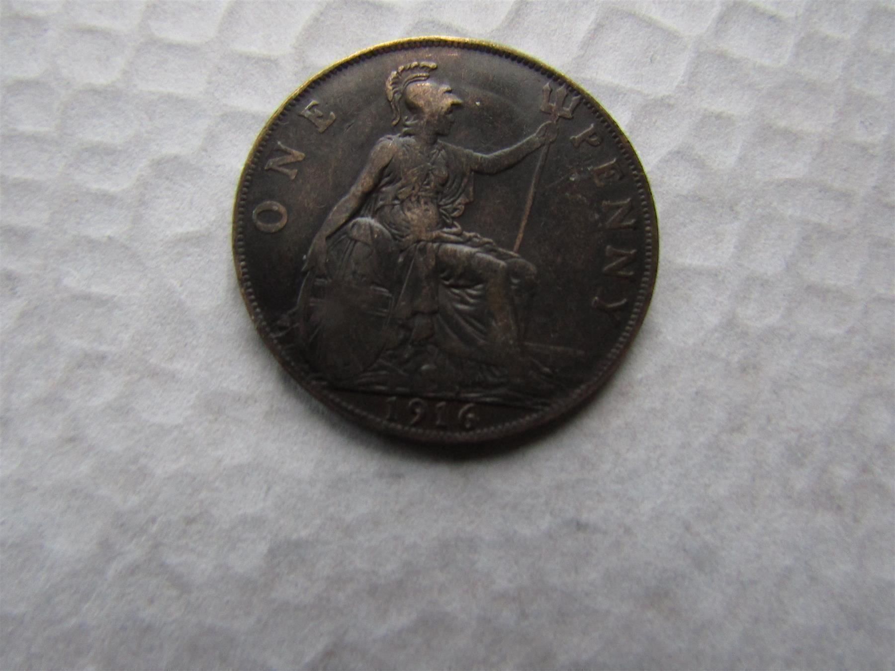 Tutti le monete: One Penny 1916                                       (Nr.13) – Usato da Herzogenbuchsee venduto da Winigo