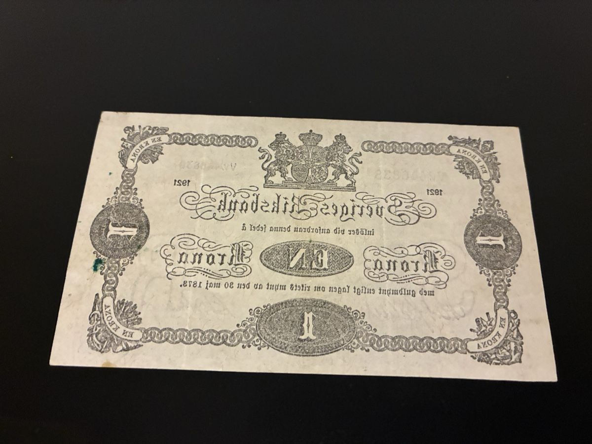 Banknoten: 1 kroner – Gebraucht aus Dällikon von Woldbanknoten 2